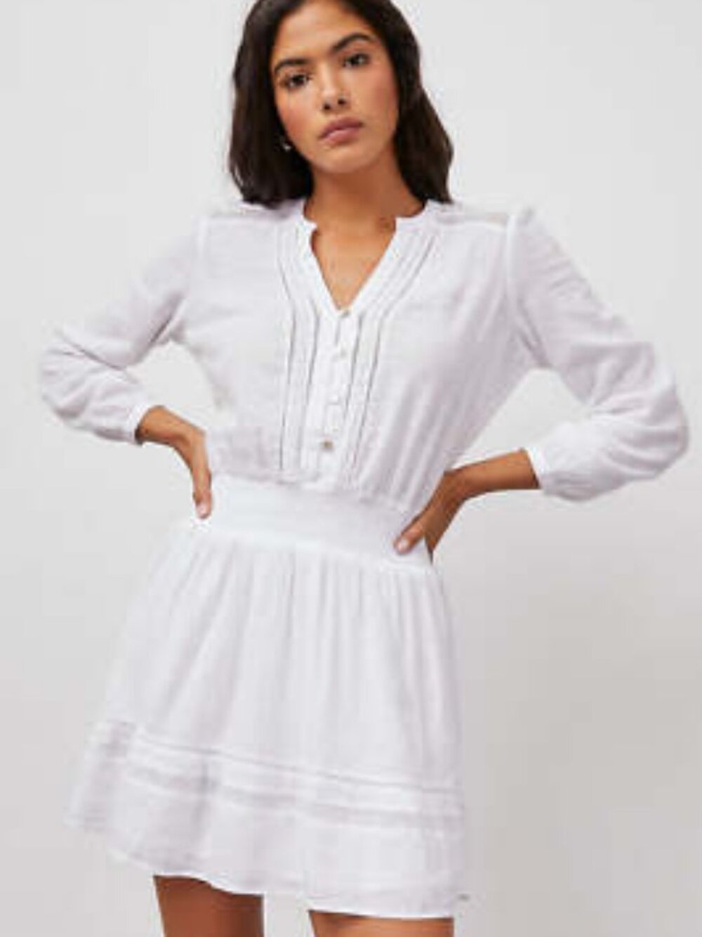 Rails Jasmine Linen Dress White Lace